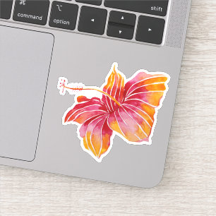 Sticker À la votre ! Fleur hawaïenne exotique de ketmie