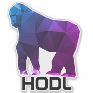 Sticker à l'aide des mains de diamant HODL