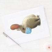 Sticker à lapin en Masque COVID (blanc) (Enveloppe)