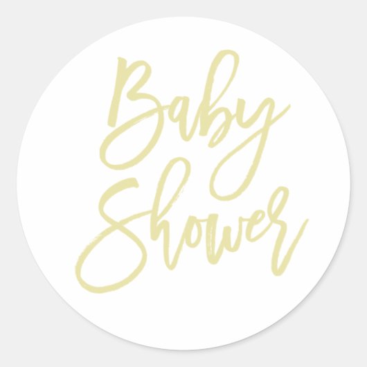 Sticker à lettres baby shower jaune/citron vert (Devant)
