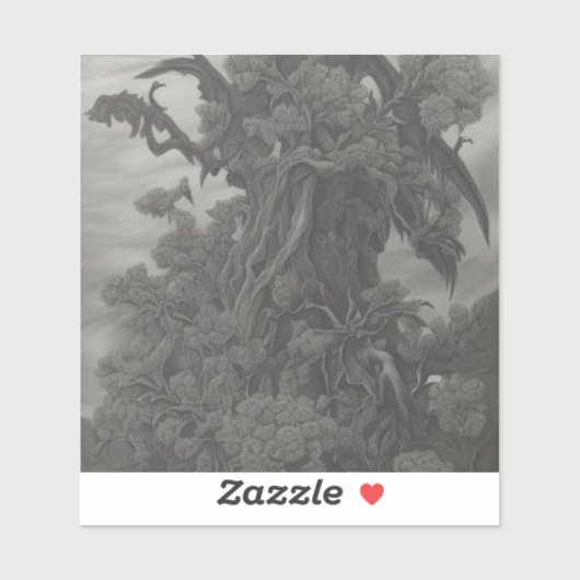 Sticker A l'extrémité du grand jardin sauvage (Feuille)