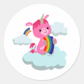 Sticker à licorne pour caricorne mange mignon arc- (Devant)
