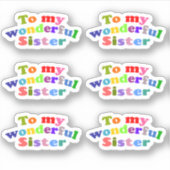 Sticker À ma merveilleuse soeur (Devant)