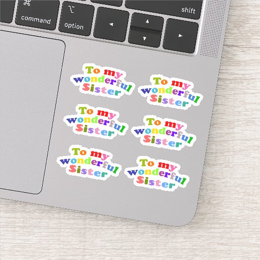 Sticker À ma merveilleuse soeur (Détail)