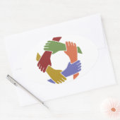 Sticker à main colorée (Enveloppe)