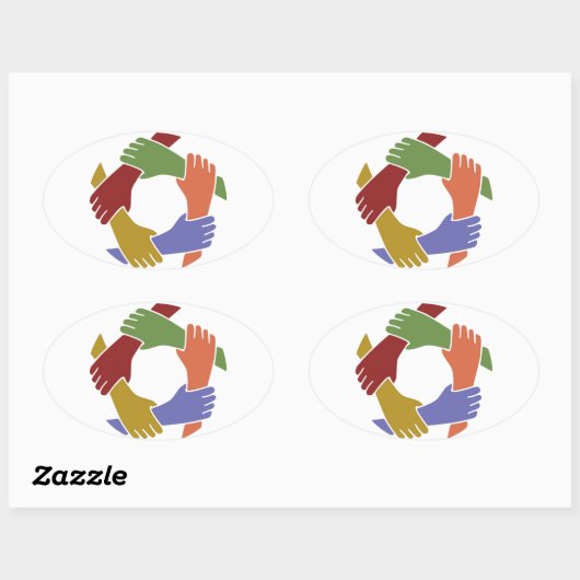 Sticker à main colorée (Feuille)