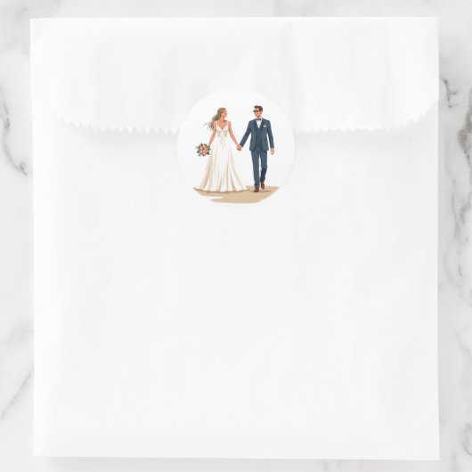 Sticker à main mariage Couple (Sac)