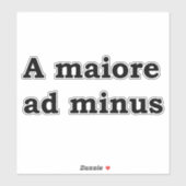 Sticker A maiore ad minus (Feuille)