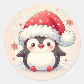 Sticker à manchot hivernal (Devant)