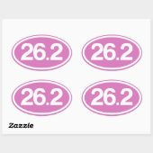 Sticker à marathon rose 26,2 (Feuille)