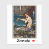Sticker A Mermaid, c. 1900 by John Waterhouse (Feuille)