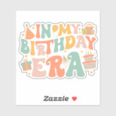 Sticker À mon ère d'anniversaire | Pastel Lettres Super (Feuille)