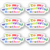 Sticker À mon merveilleux frère (Devant)