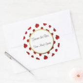 Sticker à Motif de fraises personnalisé (Enveloppe)