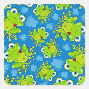 Sticker à motif grenouille mignon