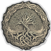 Sticker à noeud celtique de l'arbre de vie (Devant)