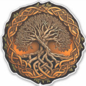 Sticker à noeud celtique de l'arbre de vie (Devant)