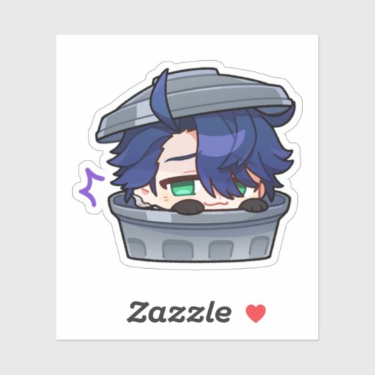 Sticker à ordures Honkai Star Rail Chibi Sampo (Feuille)