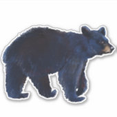 Sticker à ours noir sauvage (Devant)