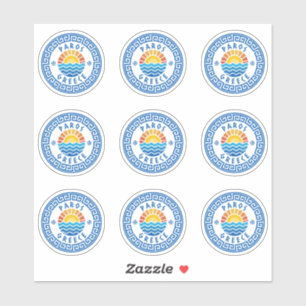 Sticker à pack multiple pour l'île de Paros, Grèce