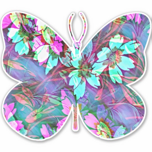 Sticker à papillon à flotteur Abstrait (Devant)
