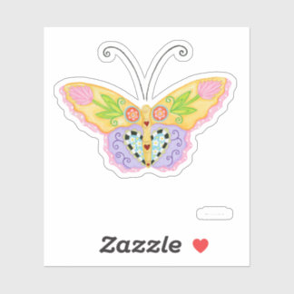 Sticker à papillon coupé personnalisé #3