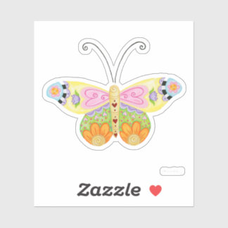 Sticker à papillon coupé personnalisé #5