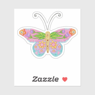Sticker à papillon coupé personnalisé #6