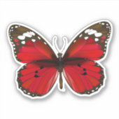 Sticker à papillon rouge (Devant)