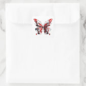 Sticker à papillon rouge et blanc 3d (Sac)