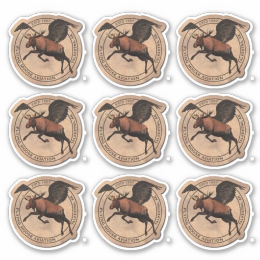 Sticker à patchs de Moose Aviation (Devant)