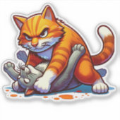 Sticker à pinces orange fierce (Devant)