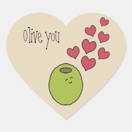 Sticker à pistolet "Olive You" (Devant)