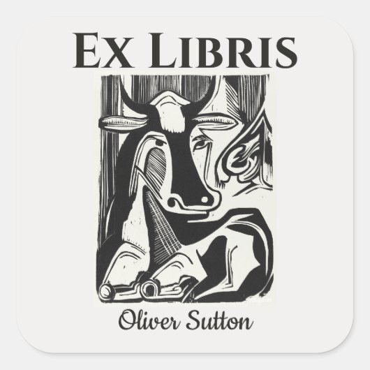 Sticker à plaques de vache modifiable couché vers  (Devant)