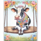 STICKER A PLAYFUL AND HAPPY COW (Devant)