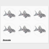 Sticker à poisson catfish Zebra Pleco L46 (Feuille)