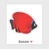 Sticker à poisson rouge carton (Feuille)
