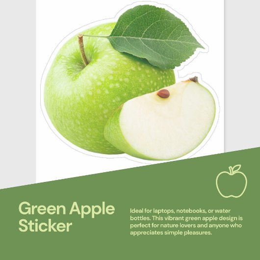 Sticker à pomme verte 🍏
