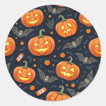 Sticker à potiron d'Halloween