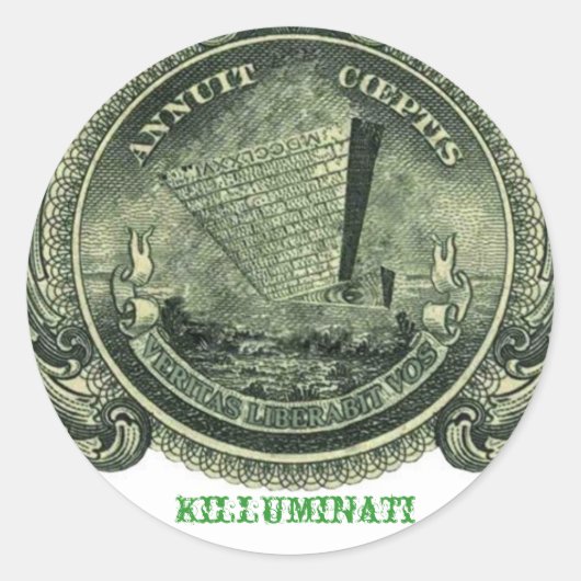 Sticker à Pyramide Killuminati à l'envers (Devant)