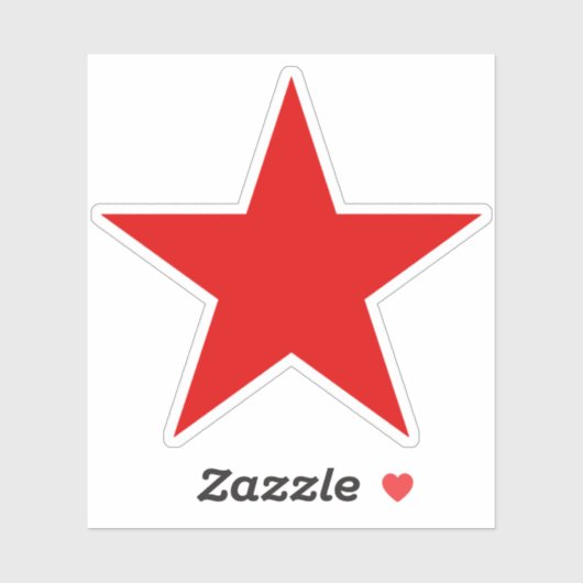 Sticker A Red Star Of Anarchy (Feuille)