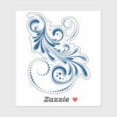 Sticker à rotation bleue (Feuille)