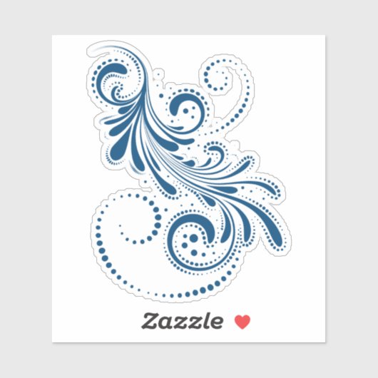 Sticker à rotation bleue (Feuille)