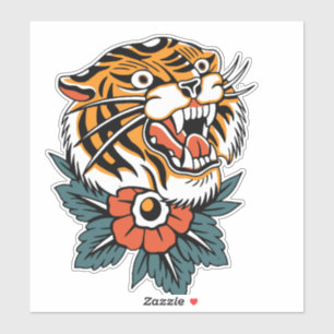 Sticker à rotation de tigre