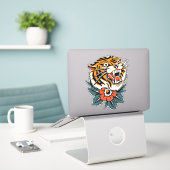 Sticker à rotation de tigre (Ordinateur portable sur le bureau)