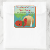 Sticker à salsa Happy personnalisé (Sac)