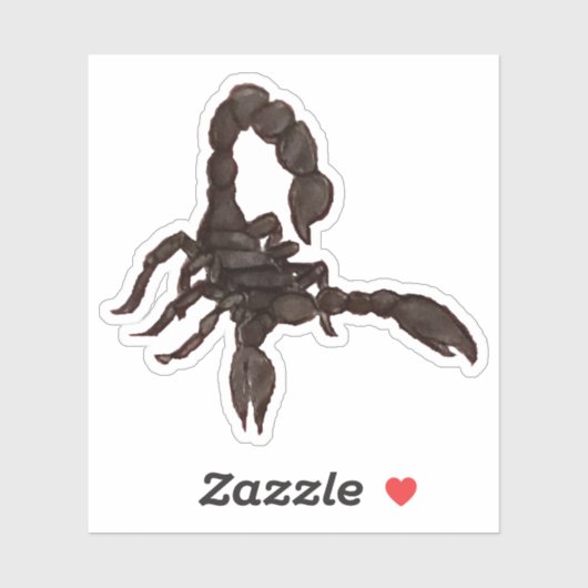 Sticker à scorpion noir (Feuille)