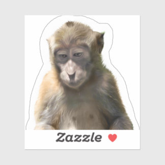 Sticker à singe mignon