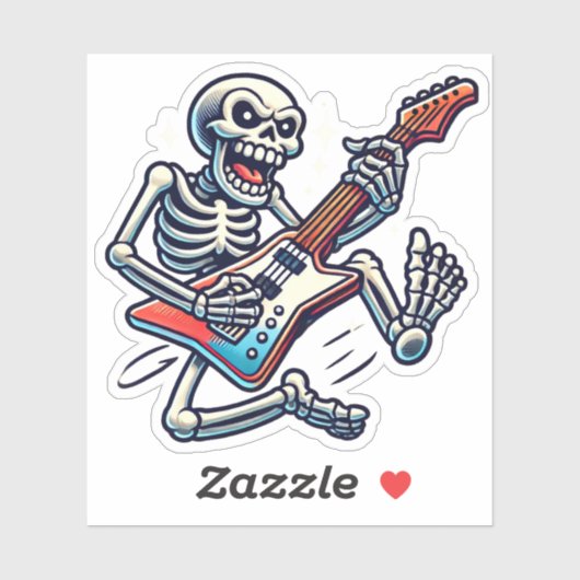 Sticker A skeleton soloing (Feuille)