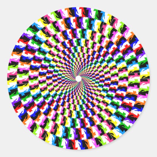 Sticker à spirale arc-en-ciel KC-135 (Devant)